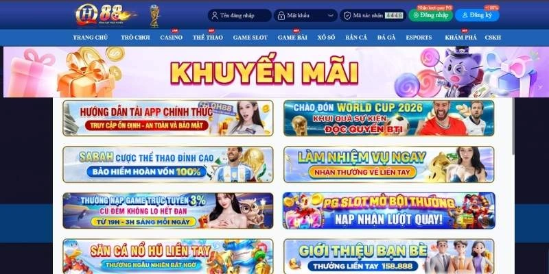 Khuyến mãi QH88 mới nhất dành cho thành viên